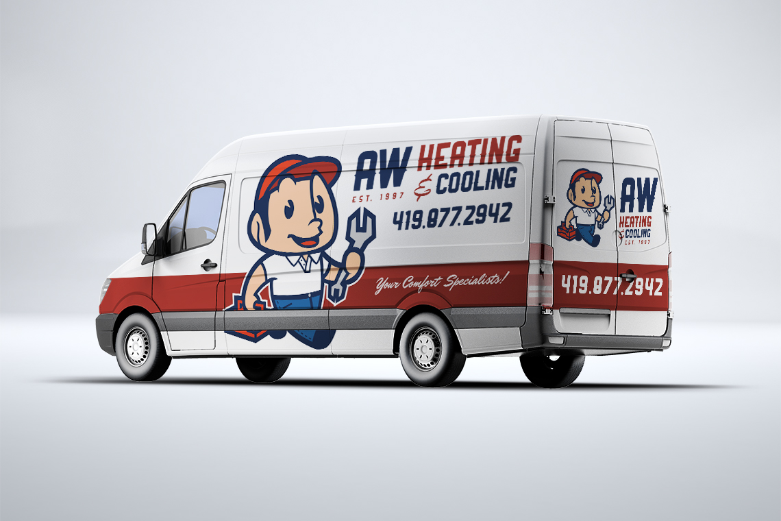 AW Heating & Cooling van wrap